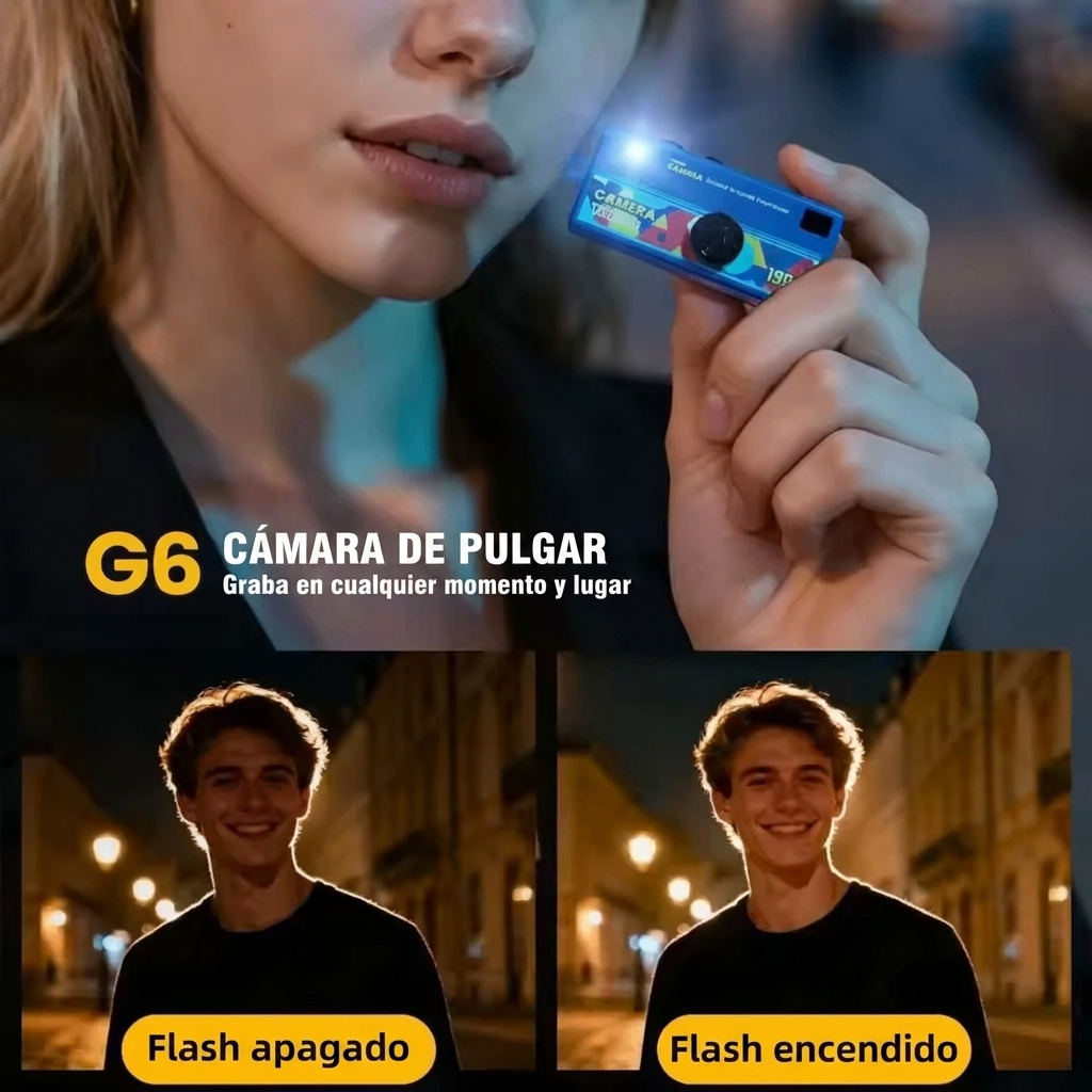 Mini Cámara Retro 1984 – Full HD, Flash y Gran Angular