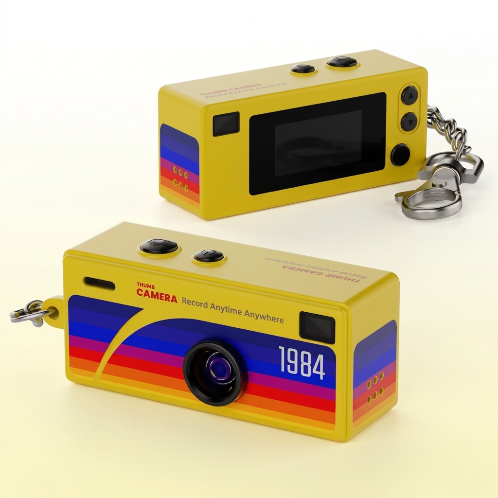Mini Cámara Retro 1984 – Full HD, Flash y Gran Angular + Tarjeta SD 32GB + USB