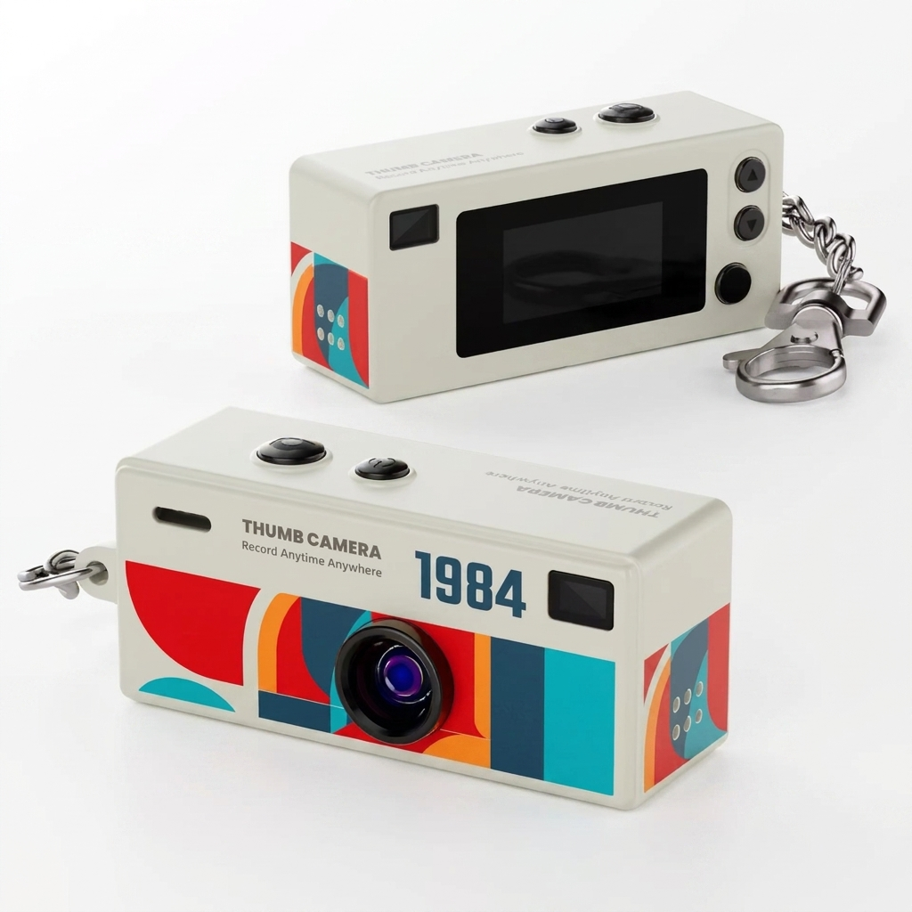 Mini Cámara Retro 1984 – Full HD, Flash y Gran Angular + Tarjeta SD 32GB + USB