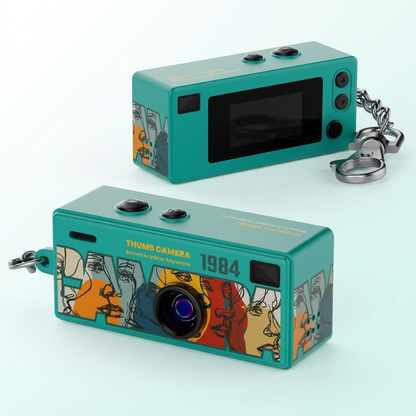 Mini Cámara Retro 1984 – Full HD, Flash y Gran Angular + Tarjeta SD 32GB + USB